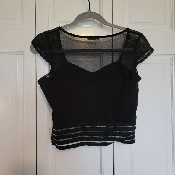 Crop mesh sweetheart top - Picture 5 of 8